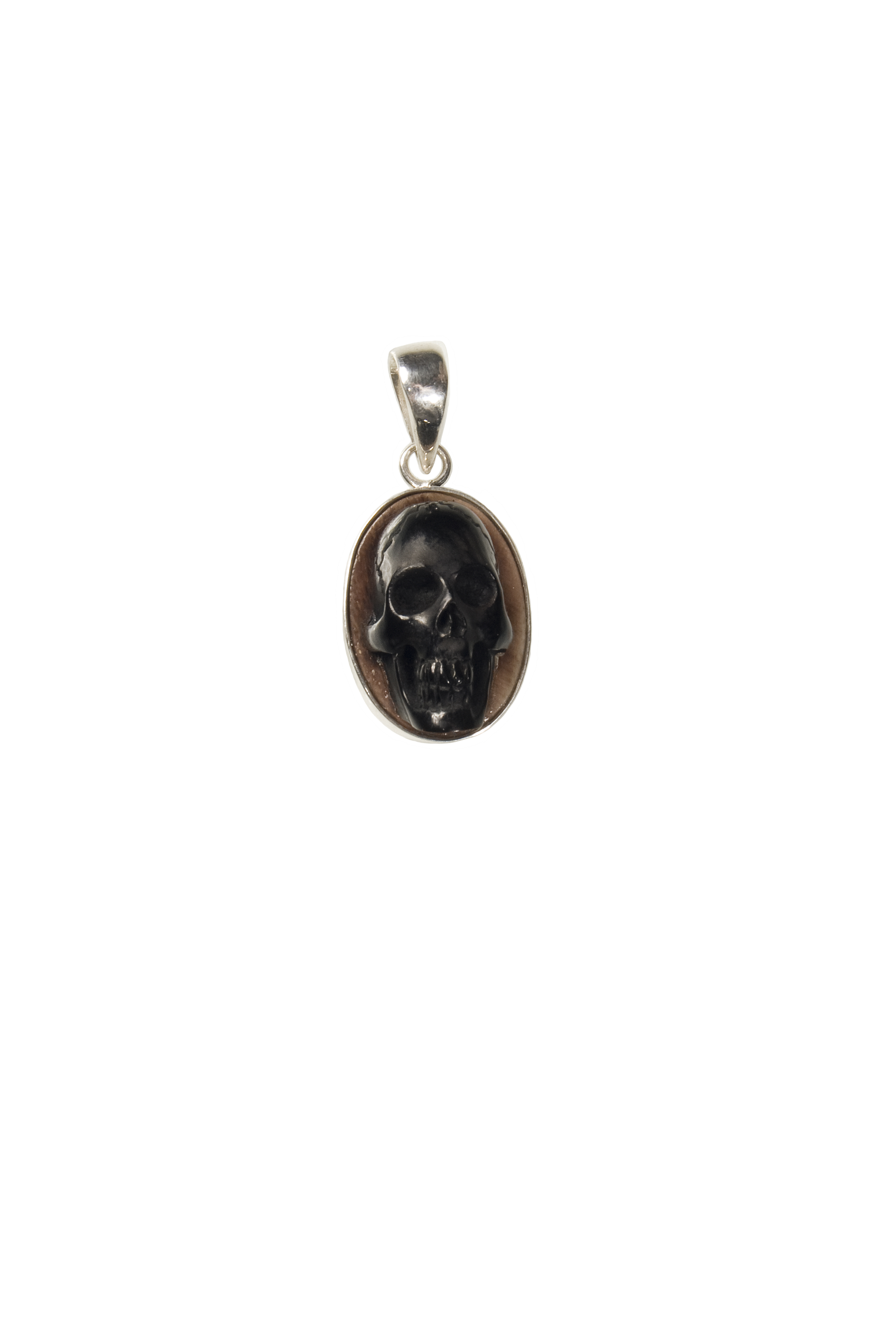 Horn Skull Cameo Pendant and Necklace